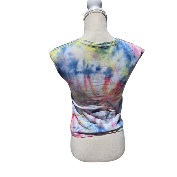 Tommy Hilfiger Tie Dye Crop Top Embroidered Hearts Stars Y2K Girl Size M - Picture 4 of 6